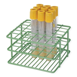 Marketlab Half-Size Epoxy Wire Tube Rack - RACT, TUBE, 10-13MM, HALF, EPOXY WIRE, 36 PLA - 2597-GN