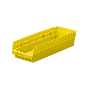 MarketLab 4 Inch High Shelf Bin - SHELF BIN, 6.625 X 17.875 X 4", YELLOW - 2767-YL