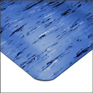 MarketLab Vinyl Floor Mats - Vinyl Floor Mat, Blue, 3" x 5" - 3348-BL