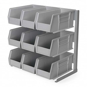 Marketlab Benchtop Bin System - RACK, W/BINS, ALUMINUM FRAME, 9 BIN - ML3434