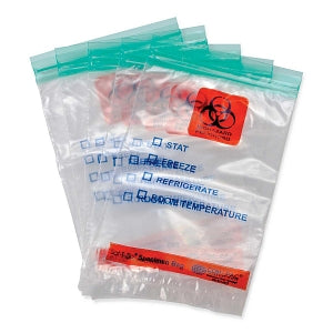 MarketLab Color Coded Specimen Bags - BAGS, SPECIMEN, SAF-T-ZIP, GREEN - 3668-GN