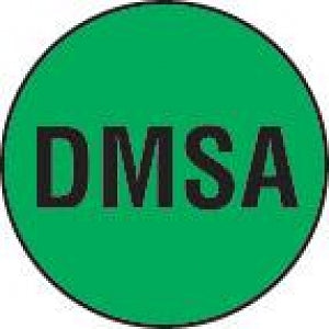 MarketLab Syringe Label for Nuclear Medicine - LABEL, 0.5" DOT, GREEN, DMSA - 3835