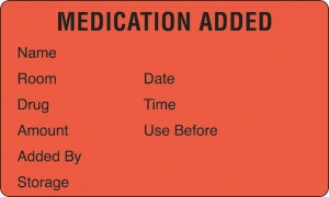 MarketLab Medication Added Labels - LABEL, MEDICATION ADDED, 1.5" X 2.5" - 3861