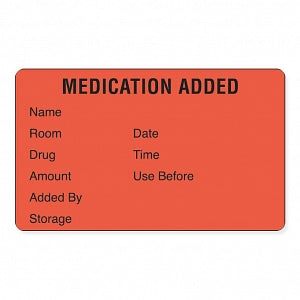 MarketLab Medication Added Labels - LABEL, MEDICATION ADDED, 1.5" X 2.5" - 3861