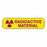 MarketLab Radioactive Warning Label - LABEL, RADIOACTIVE MATERIAL - 3872