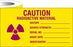 MarketLab Radioactive Warning Label - TAPE, CAUTION RADIOACTIVE MATERIAL, 2X500" - 3876