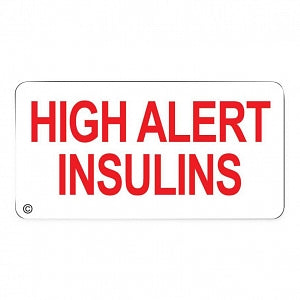 MarketLab High Alert Label - LABEL, HIGH ALERT INSULIN, PK/10 - 4643