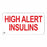 MarketLab High Alert Label - LABEL, HIGH ALERT INSULIN, PK/10 - 4643