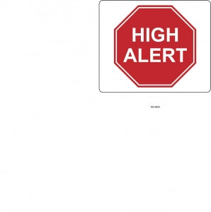 MarketLab High Alert Label - LABEL, HIGH ALERT LARGE, 25/PK - 4650