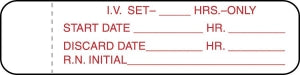 Marketlab IV Tubing Label - LABELS, IV TUBING, __ HRS - 5789