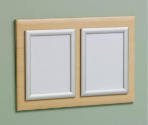 MarketLab Messaging Frames on Panels - MESSAGING BOARD, SINGLE FRAME, MAPLE W/SIL - 6183