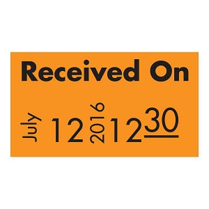 MarketLab Label Gun - LABEL, RECEIVED ON, FLUORESCENT ORANGE - 6606-OR