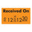 MarketLab Label Gun - LABEL, RECEIVED ON, FLUORESCENT ORANGE - 6606-OR