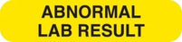 MarketLab Clerical Medical Labels - LABEL, ABNORMAL LAB RESULT, YELLOW - 6764