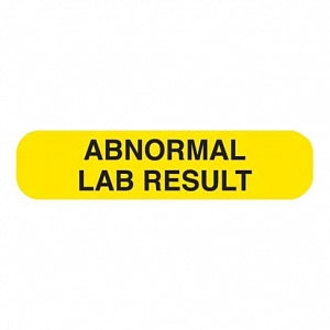 MarketLab Clerical Medical Labels - LABEL, ABNORMAL LAB RESULT, YELLOW - 6764