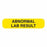 MarketLab Clerical Medical Labels - LABEL, ABNORMAL LAB RESULT, YELLOW - 6764