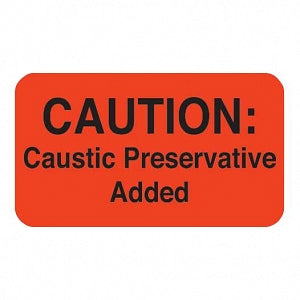 Marketlab Urine Collection Label - LABEL, CAUTION CAUSTIC PRESERVATIVE, ORANG - 6769