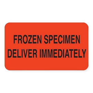 MarketLab Phlebotomy / Specimen Receiving Labels - LABEL, FROZEN SPECIMEN DELIVERED IMMED, OR - 6776