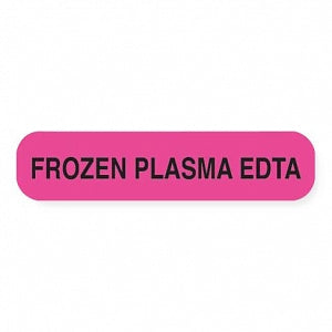 MarketLab Heme / Coag Labels - LABEL, FROZEN PLASMA EDTA, PINK - 6777