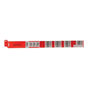 MarketLab Alphanumeric Typenex Blood Band - BRACELETS, TYPENEX ID, RED - 6797-RD