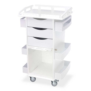 MarketLab Economical Storage Cart - Storage Cart, Economical, Deluxe with Guard Rails - ML7389