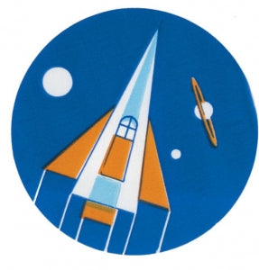 MarketLab Award Stickers - STICKER, AWARD, ROCKET SHIP - 7657