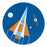 MarketLab Award Stickers - STICKER, AWARD, ROCKET SHIP - 7657