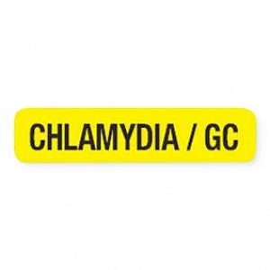 MarketLab Microbiology Labels - LABEL, CHLAMYDIA / GC, YELLOW - 7837