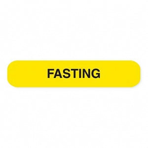 MarketLab Phlebotomy / Specimen Receiving Labels - LABEL, FASTING, YELLOW - 7840