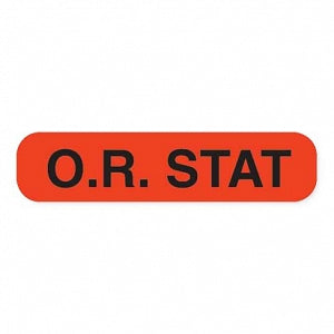 MarketLab Clerical Medical Labels - LABEL, O. R. STAT, FLOURESCENT ORANGE - 8014