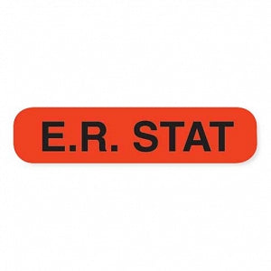 MarketLab Clerical Medical Labels - LABEL, E. R STAT, FLOURESCENT ORANGE - 8015