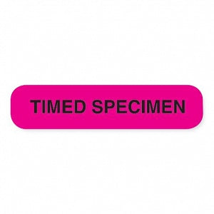 MarketLab Phlebotomy / Specimen Receiving Labels - LABEL, TIMED SPECIMEN, FLOURESCENT PINK 10 - 8017