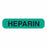 MarketLab Chemistry Label - LABEL, HEPARIN, GREEN - 8019