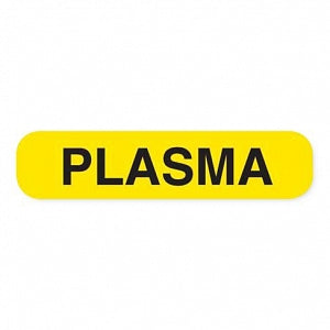 MarketLab Chemistry Label - LABEL, PLASMA, YELLOW - 8020