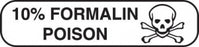 Marketlab Caution Labels - LABEL, 10% FORMALIN, WHITE - 8024