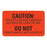 Marketlab Urine Collection Label - LABEL, CAUTION-DO NOT, FLOURESCENT ORANGE - 8042