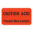 Marketlab Caution Labels - LABEL, CAUTION ACID, FLOURESCENT ORANGE - 8048