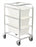 MarketLab Aluminum Rack with Totes - RACK, WITH WHITE TOTES, 3-TOTE, ALUMINUM - 8783-WH