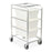 MarketLab Aluminum Rack with Totes - RACK, WITH WHITE TOTES, 3-TOTE, ALUMINUM - 8783-WH