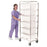 MarketLab Aluminum Rack with Totes - RACK, WITH WHITE TOTES, 6-TOTE, ALUMINUM - 8786-WH