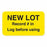 MarketLab Lot Signal Label - LABEL, NEW LOT, YELLOW - 9106