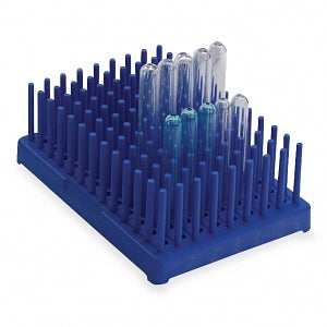 MarketLab Peg Racks - PEG RACK, FOR 10-13MM TUBES, BLUE - 9354