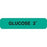 Glucose Tolerance Testing Labels GLUCOSE 3°" - Green with black text - 1.625"W x 0.375"H