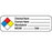 Chemical Hazard Labels Chemical Name__, Common Name__, Manufacturer__, MSDS___, Date__" - White with black text and NFPA hazard diamond - 2.5"W x 0.75"H