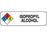 Chemical Hazard Labels ISOPROPYL ALCOHOL" - White with black lettering and NFPA hazard diamond - 2.5"W x 0.75"H