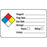 Chemical Hazard Labels Reagent__, Prep Date__, Exp Date__, Storage__, Initials__" - White with black text and NFPA hazard diamond - 2.5"W x 1.5"H