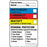 Chemical Hazard Labels HEALTH HAZARD, FLAMMABILITY, REACTIVITY, PERSONAL PROTECTION" - White with black text and NFPA hazard colors - 1.5"W x 2.5"H