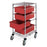 Complete Carts 4-Shelf Divider Box Cart - Frame: 21"W x 24"D x 45"H - Boxes: 17.5"W x 22.5"D x 6"H