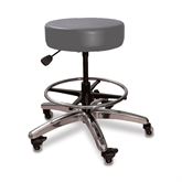 Heavy Duty Physician Stool Height Adjustable, Heavy Duty Physician Stool with Foot Ring - 28"W x 28"D x 17"-22"H