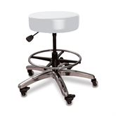 Heavy Duty Physician Stool Height Adjustable, Heavy Duty Physician Stool with Foot Ring - 28"W x 28"D x 17"-22"H